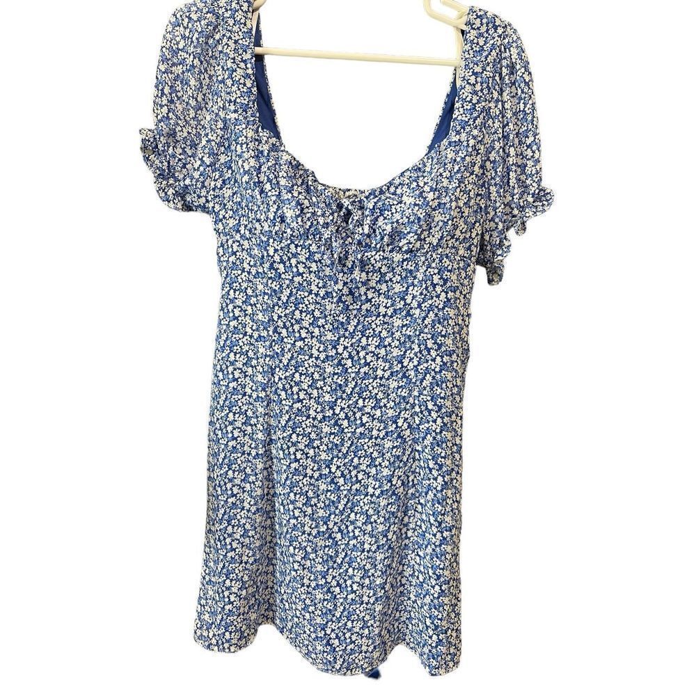 B. Darlin Puff Sleeve Sweetheart Tie Neck Floral Dress Size 11/12 - Picture 1 of 6